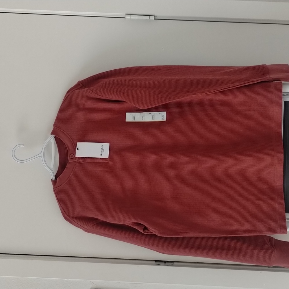 Goodfellow & Co Men's Red Long Sleeve Shirt